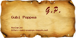 Gubi Poppea névjegykártya