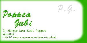poppea gubi business card
